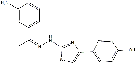 1-(3-aminophenyl)ethanone [4-(4-hydroxyphenyl)-1,3-thiazol-2-yl]hydrazone Structure