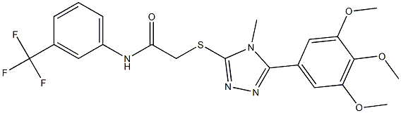 2-{[4-methyl-5-(3,4,5-trimethoxyphenyl)-4H-1,2,4-triazol-3-yl]sulfanyl}-N-[3-(trifluoromethyl)phenyl]acetamide