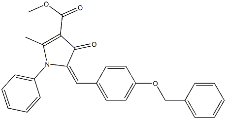 methyl 5-[4-(benzyloxy)benzylidene]-2-methyl-4-oxo-1-phenyl-4,5-dihydro-1H-pyrrole-3-carboxylate 结构式