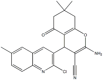 2-amino-4-(2-chloro-6-methylquinolin-3-yl)-7,7-dimethyl-5-oxo-5,6,7,8-tetrahydro-4H-chromene-3-carbonitrile