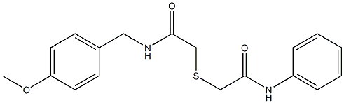 2-[(2-anilino-2-oxoethyl)sulfanyl]-N-(4-methoxybenzyl)acetamide