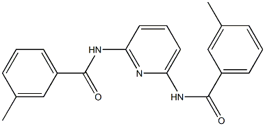 3-methyl-N-{6-[(3-methylbenzoyl)amino]-2-pyridinyl}benzamide Struktur