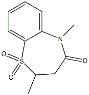 2,5-dimethyl-2,3-dihydro-1,5-benzothiazepin-4(5H)-one 1,1-dioxide 化学構造式