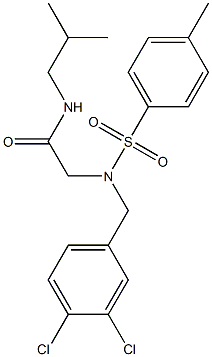 2-{(3,4-dichlorobenzyl)[(4-methylphenyl)sulfonyl]amino}-N-isobutylacetamide Struktur