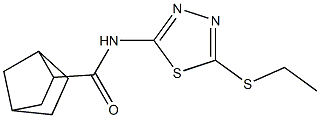 N-[5-(ethylsulfanyl)-1,3,4-thiadiazol-2-yl]bicyclo[2.2.1]heptane-2-carboxamide,,结构式