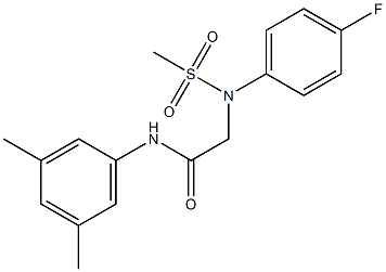 N-(3,5-dimethylphenyl)-2-[4-fluoro(methylsulfonyl)anilino]acetamide 化学構造式
