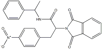 2-(1,3-dioxo-1,3-dihydro-2H-isoindol-2-yl)-3-{4-nitrophenyl}-N-(1-phenylethyl)propanamide Structure