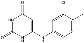 6-(3-chloro-4-methylanilino)-2,4(1H,3H)-pyrimidinedione 化学構造式