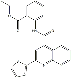ethyl 2-({[2-(2-thienyl)-4-quinolinyl]carbonyl}amino)benzoate Structure