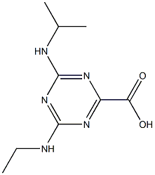 4-(ethylamino)-6-(isopropylamino)-1,3,5-triazine-2-carboxylic acid,,结构式