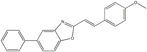 2-[2-(4-methoxyphenyl)vinyl]-5-phenyl-1,3-benzoxazole,,结构式