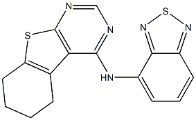 N-(2,1,3-benzothiadiazol-4-yl)-5,6,7,8-tetrahydro[1]benzothieno[2,3-d]pyrimidin-4-amine Structure