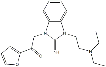 2-{3-[2-(diethylamino)ethyl]-2-imino-2,3-dihydro-1H-benzimidazol-1-yl}-1-(2-furyl)ethanone Structure