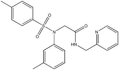 2-{3-methyl[(4-methylphenyl)sulfonyl]anilino}-N-(2-pyridinylmethyl)acetamide Structure