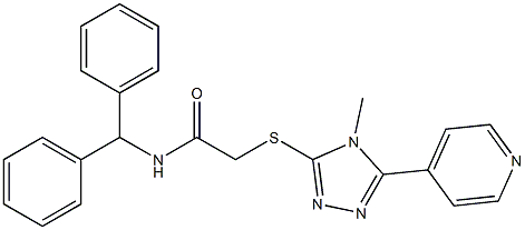 N-benzhydryl-2-{[4-methyl-5-(4-pyridinyl)-4H-1,2,4-triazol-3-yl]sulfanyl}acetamide