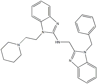 N-[(1-benzyl-1H-benzimidazol-2-yl)methyl]-1-[2-(1-piperidinyl)ethyl]-1H-benzimidazol-2-amine Structure
