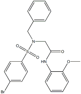 2-{benzyl[(4-bromophenyl)sulfonyl]amino}-N-(2-methoxyphenyl)acetamide