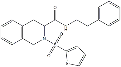 N-(2-phenylethyl)-2-(2-thienylsulfonyl)-1,2,3,4-tetrahydro-3-isoquinolinecarboxamide Structure