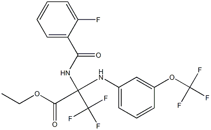 ethyl 3,3,3-trifluoro-2-[(2-fluorobenzoyl)amino]-2-[3-(trifluoromethoxy)anilino]propanoate