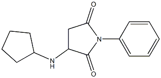 3-(cyclopentylamino)-1-phenyl-2,5-pyrrolidinedione 化学構造式