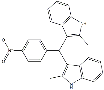 3-[{4-nitrophenyl}(2-methyl-1H-indol-3-yl)methyl]-2-methyl-1H-indole Structure