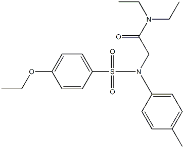 2-{[(4-ethoxyphenyl)sulfonyl]-4-methylanilino}-N,N-diethylacetamide Structure