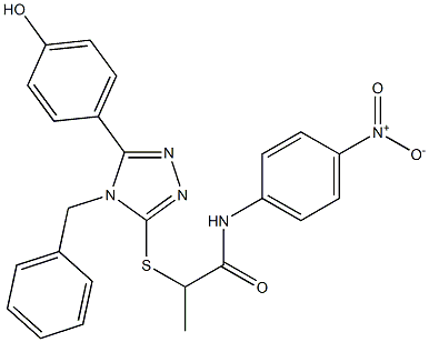 2-{[4-benzyl-5-(4-hydroxyphenyl)-4H-1,2,4-triazol-3-yl]sulfanyl}-N-{4-nitrophenyl}propanamide Structure