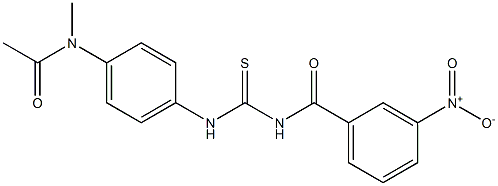 N-methyl-N-[4-({[(3-nitrobenzoyl)amino]carbothioyl}amino)phenyl]acetamide 结构式