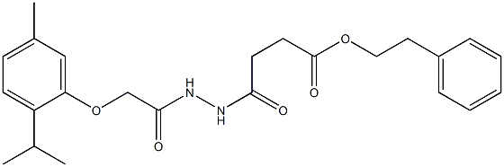 phenethyl 4-{2-[2-(2-isopropyl-5-methylphenoxy)acetyl]hydrazino}-4-oxobutanoate