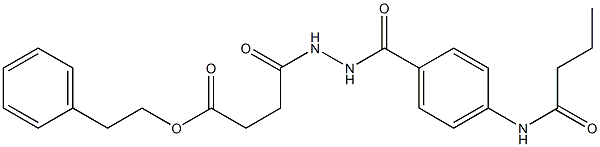 phenethyl 4-{2-[4-(butyrylamino)benzoyl]hydrazino}-4-oxobutanoate Structure