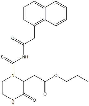 propyl 2-[1-({[2-(1-naphthyl)acetyl]amino}carbothioyl)-3-oxo-2-piperazinyl]acetate|