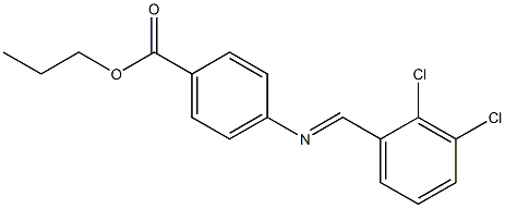 propyl 4-{[(E)-(2,3-dichlorophenyl)methylidene]amino}benzoate 结构式