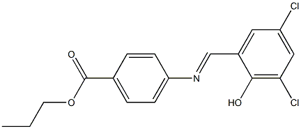 propyl 4-{[(E)-(3,5-dichloro-2-hydroxyphenyl)methylidene]amino}benzoate