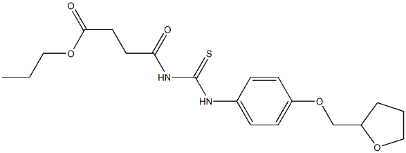  propyl 4-oxo-4-({[4-(tetrahydro-2-furanylmethoxy)anilino]carbothioyl}amino)butanoate