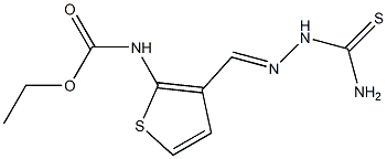 N-(3-(2-((aminothioxomethyl)amino)-2-azavinyl)(2-thienyl))ethoxyformamide