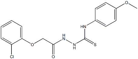 2-[2-(2-chlorophenoxy)acetyl]-N-(4-methoxyphenyl)-1-hydrazinecarbothioamide Struktur