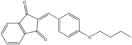 2-[(4-butoxyphenyl)methylene]-1H-indene-1,3(2H)-dione,,结构式