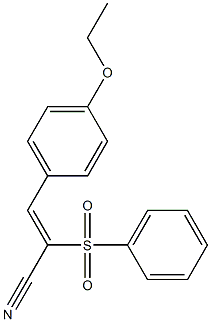(Z)-3-(4-ethoxyphenyl)-2-(phenylsulfonyl)-2-propenenitrile|