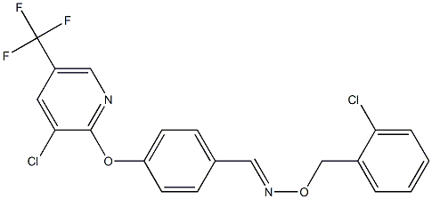 4-{[3-chloro-5-(trifluoromethyl)-2-pyridinyl]oxy}benzenecarbaldehyde O-(2-chlorobenzyl)oxime 结构式