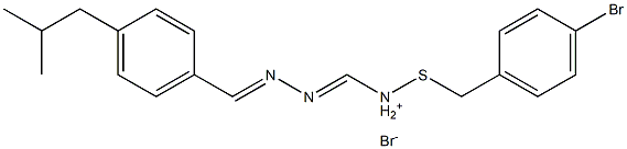  [(4-bromobenzyl)sulfanyl]{(E)-2-[(E)-(4-isobutylphenyl)methylidene]hydrazono}methanaminium bromide