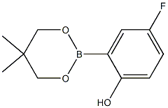 2-(5,5-Dimethyl-1,3,2-dioxaborinan-2-yl)-4-fluorophenol Struktur