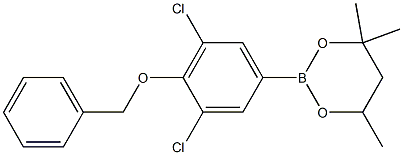 2-(4-Benzyloxy-3,5-dichlorophenyl)-4,4,6-trimethyl-1,3,2-dioxaborinane Structure