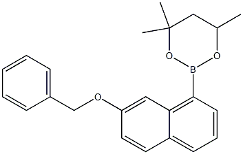 2-(7-Benzyloxynaphthalen-1-yl)-4,4,6-trimethyl-1,3,2-dioxaborinane Structure