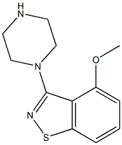4-Methoxy-3-(1-piperazinyl)-1,2-benzisothiazole Structure