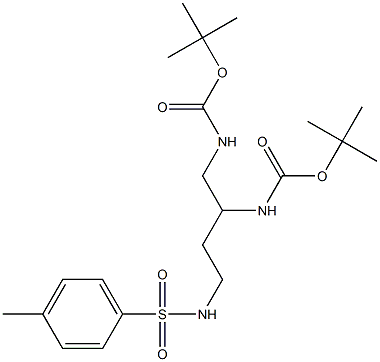 N,N'-Bis(tert-butoxycarbonyl)-N''-tosyl-1,2,4-butanetriamine Struktur