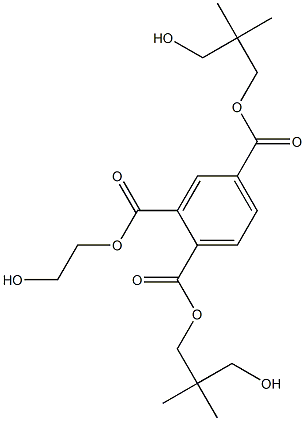 1,2,4-Benzenetricarboxylic acid 2-(2-hydroxyethyl)1,4-bis(3-hydroxy-2,2-dimethylpropyl) ester 结构式