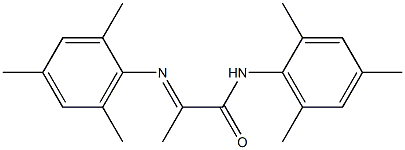 N-(2,4,6-トリメチルフェニル)-2-(2,4,6-トリメチルフェニルイミノ)プロパンアミド 化学構造式