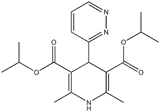 1,4-Dihydro-2,6-dimethyl-4-(3-pyridazinyl)pyridine-3,5-dicarboxylic acid diisopropyl ester Struktur