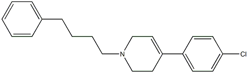 4-(4-Chlorophenyl)-1,2,5,6-tetrahydro-1-(4-phenylbutyl)pyridine,,结构式