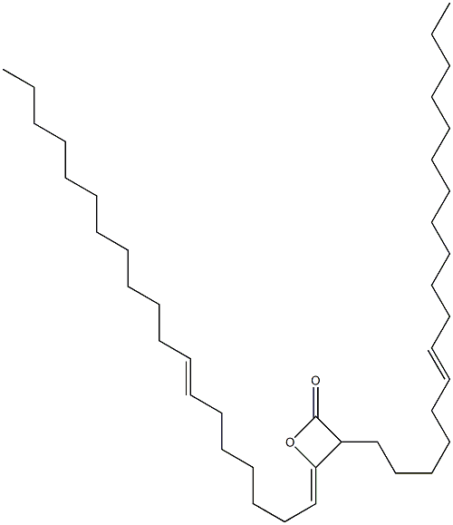 3-(6-Octadecenyl)-4-(7-nonadecen-1-ylidene)oxetan-2-one Structure